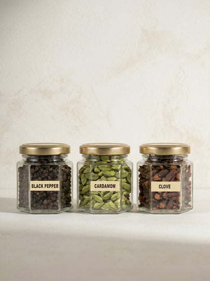 Hexagonal Eco-Friendly Spice Gift Box with Premium Kerala Spices