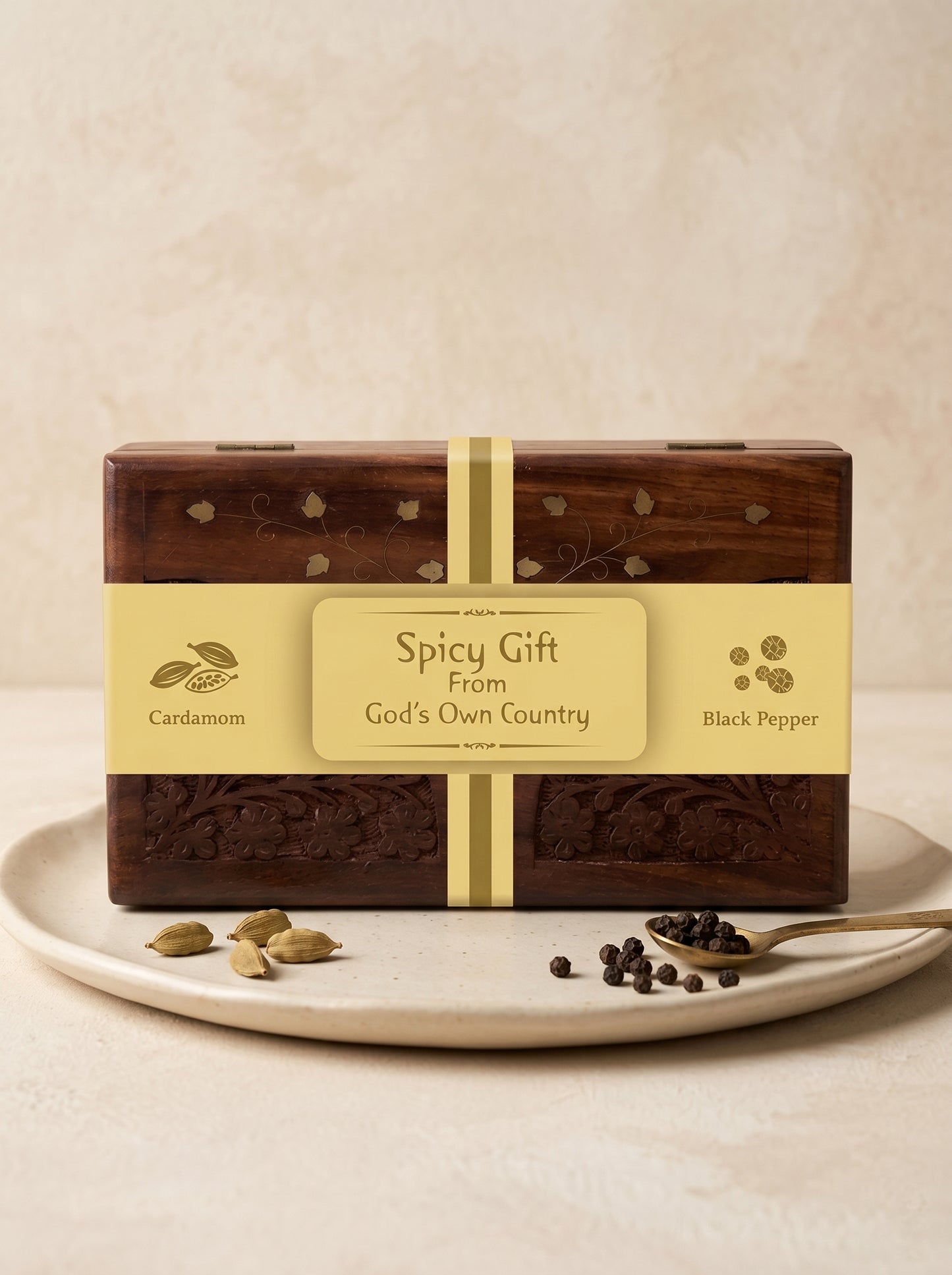 Wooden Box with Spices (Medium)
