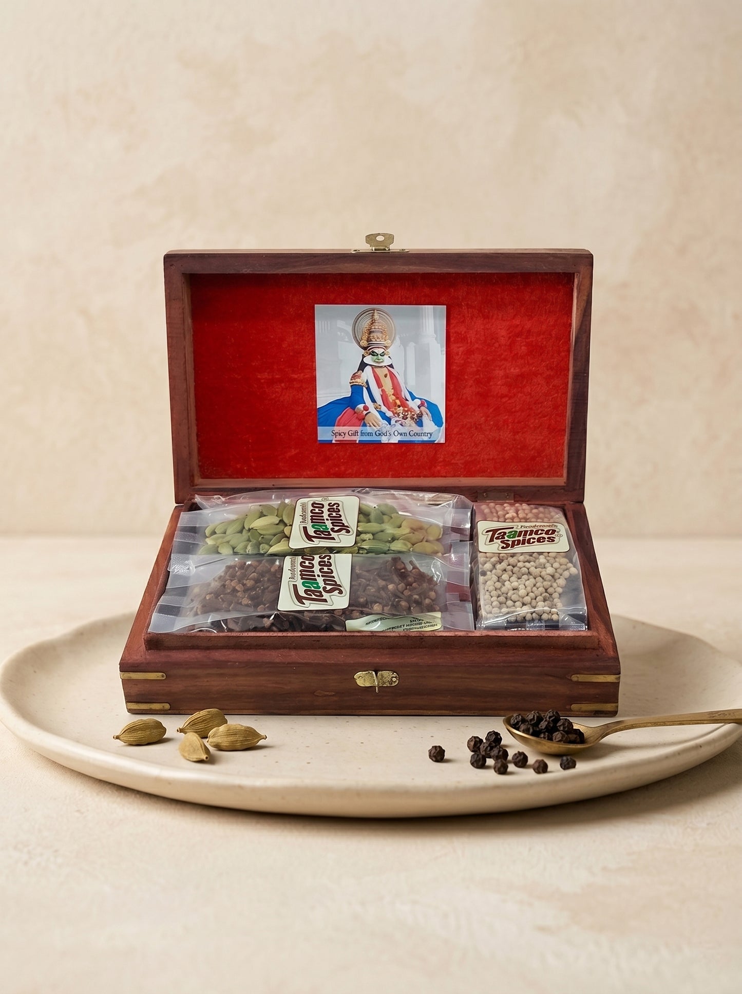 Wooden Box with Spices (Medium)